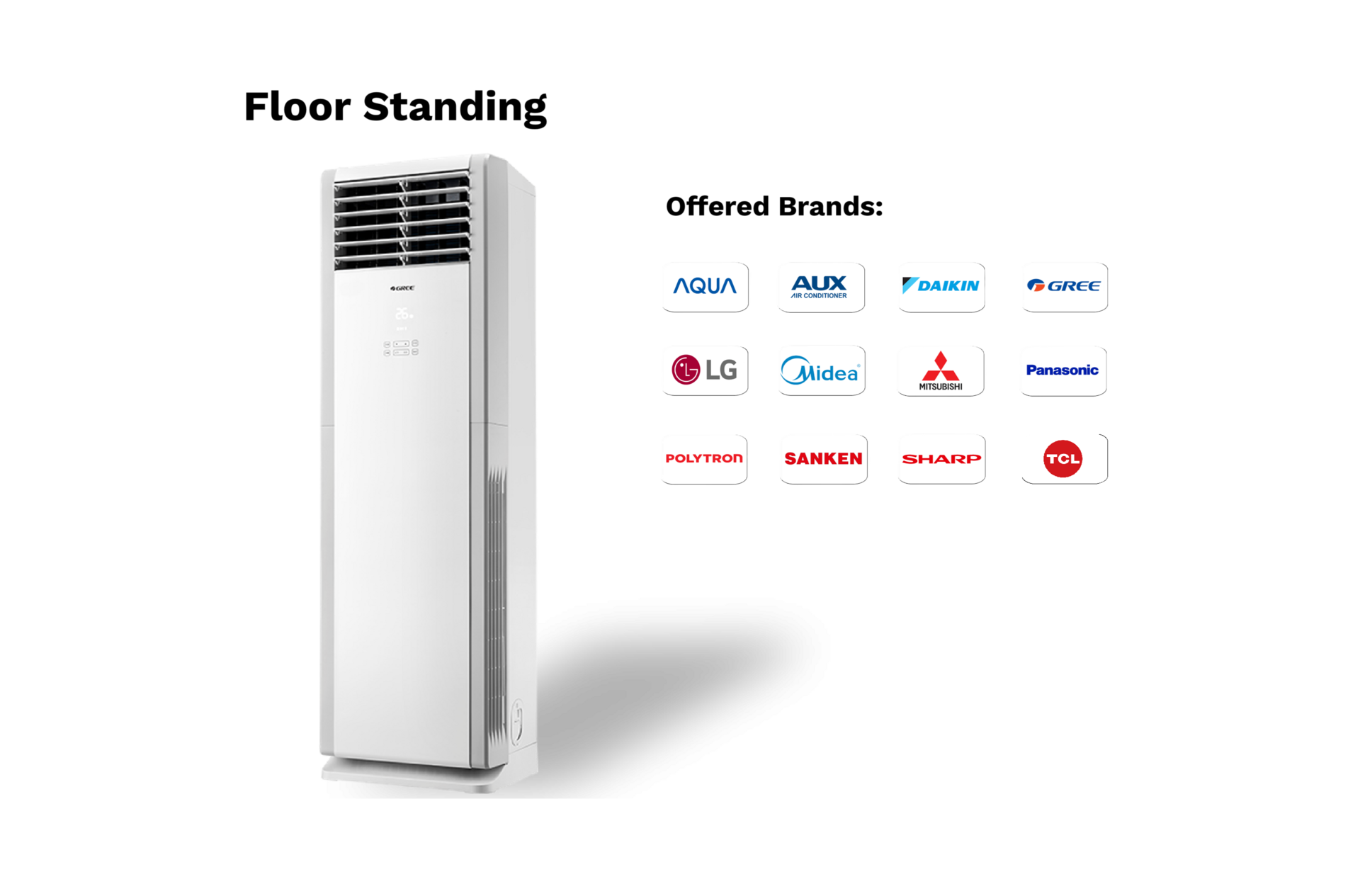Floor Standing AC konsol untuk ballroom showroom dan ruang pameran Jakarta